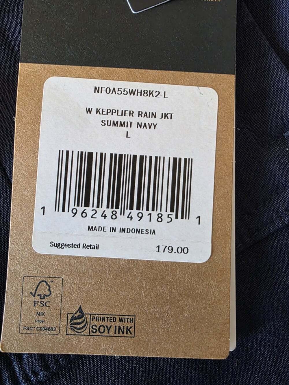 The North Face Keppler Rain Jacket Women L Summit Navy Hooded NWT - Picture 9 of 16